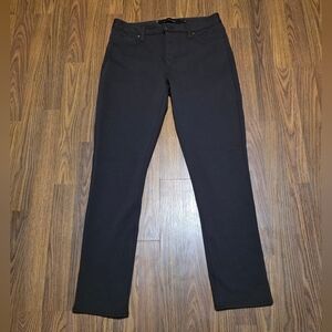 Calvin Klein Chocolate Brown Compression Pants Leggings Size 8 Stretch E43